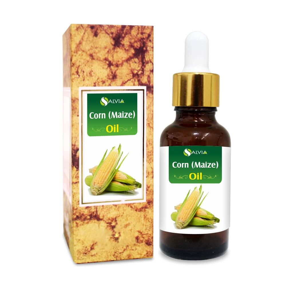 Salvia Natural Carrier Oils 10ml Corn (Maize) Oil (Zea-Mays) 100% Natural Pure Carrier Oil